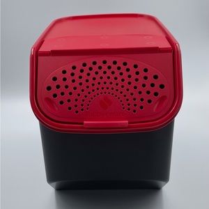 Tupperware Modular Potato Storage Bin Red Lid Container